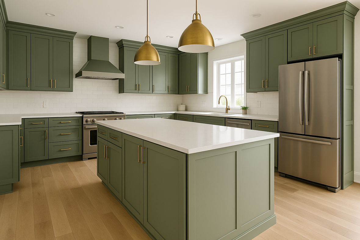 Rosemary Kitchen Cabinets | Sherwin-Williams SW 6187 Cabinet Color Spotlight
