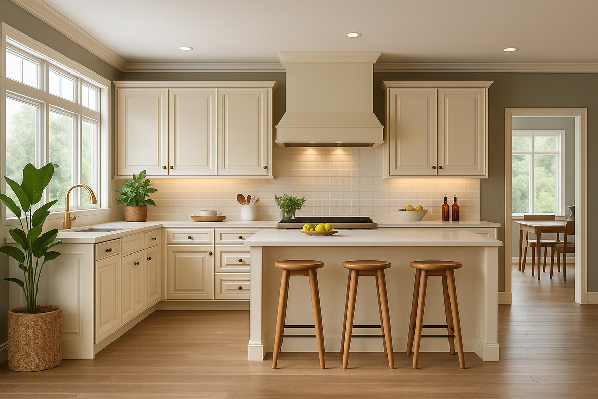 The Avalon Raised collection brings timeless character and refined detail to any kitchen design. Featuring classic raised panel doors with a recessed top drawer, this style combines traditional craftsmanship with versatile elegance. Perfect for homeowners who love a balance of warmth and sophistication, Avalon Raised offers a look that works beautifully in traditional, transitional, and modern farmhouse spaces.Available in our full Signature Color palette — including favorites like Sherwin Williams Accessible Beige, Evergreen Fog, Tricorn Black, Alabaster, and more — Avalon Raised gives you the flexibility to choose a paint color that matches your vision. You can also work with one of our designers to select a fully custom Sherwin Williams paint color, ensuring your cabinetry is tailored perfectly to your style. Every door is customizable through our stylish custom paint program, with endless modifications and the ability to add fully custom cabinetry to complete your layout.Crafted with premium construction, Avalon Raised cabinets feature all-plywood boxes, solid wood face frames, and full-extension soft close drawers and doors. Delivered fully assembled at a fair, affordable price, they’re built to combine long-lasting durability with designer-inspired style.✨ Explore all of our Avalon Raised doors below to find your perfect finish.