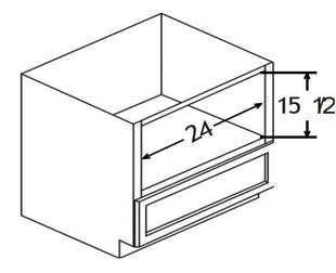 BMC27 - RTA Concord Weston White Shaker - Accessory - BASE BUILT IN MICROWAVE CABINET 27" - 27" X 34 1/2" X 24"