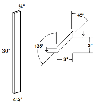 AF330 - Fulton Mocha - Angle Filler - 3" x 30" x 3/4"