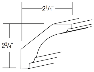 CCM8 - Norwich Recessed - Cove Crown Molding