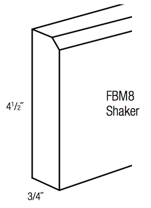 FBM8-S - Norwich Recessed - Shaker Furniture Base Molding