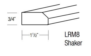 LRM8-S - Norwich Recessed - Shaker Light Rail Molding