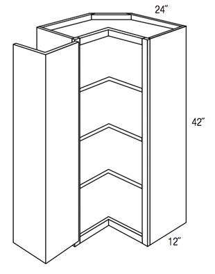SCW2442 - Norwich Recessed - Square Corner Wall Cabinet - Bi-Fold Doors