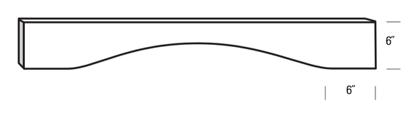 VAL48 - Essex White - 48" Trimmable Arched Valance