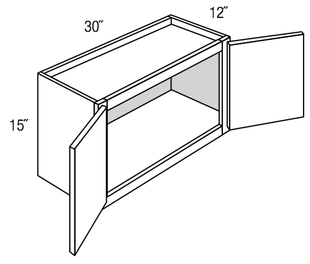 W3015B - Norwich Recessed - Wall Cabinet - Butt Doors