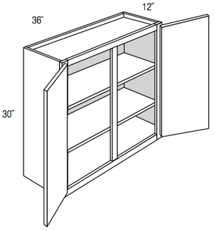 W3630 - Norwich Recessed - Wall Cabinet - Double Doors