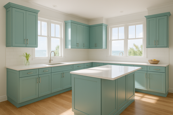 Tidewater Kitchen Cabinets | Sherwin-Williams SW 6477 Cabinet Color Sp ...