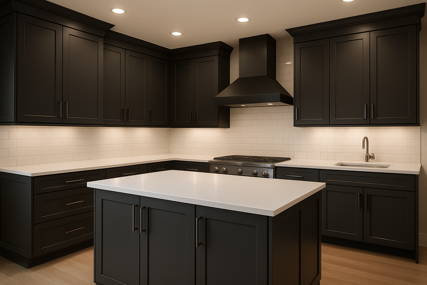 Iron Ore Kitchen Cabinets | Sherwin-Williams SW 7069 Cabinet Color Spotlight