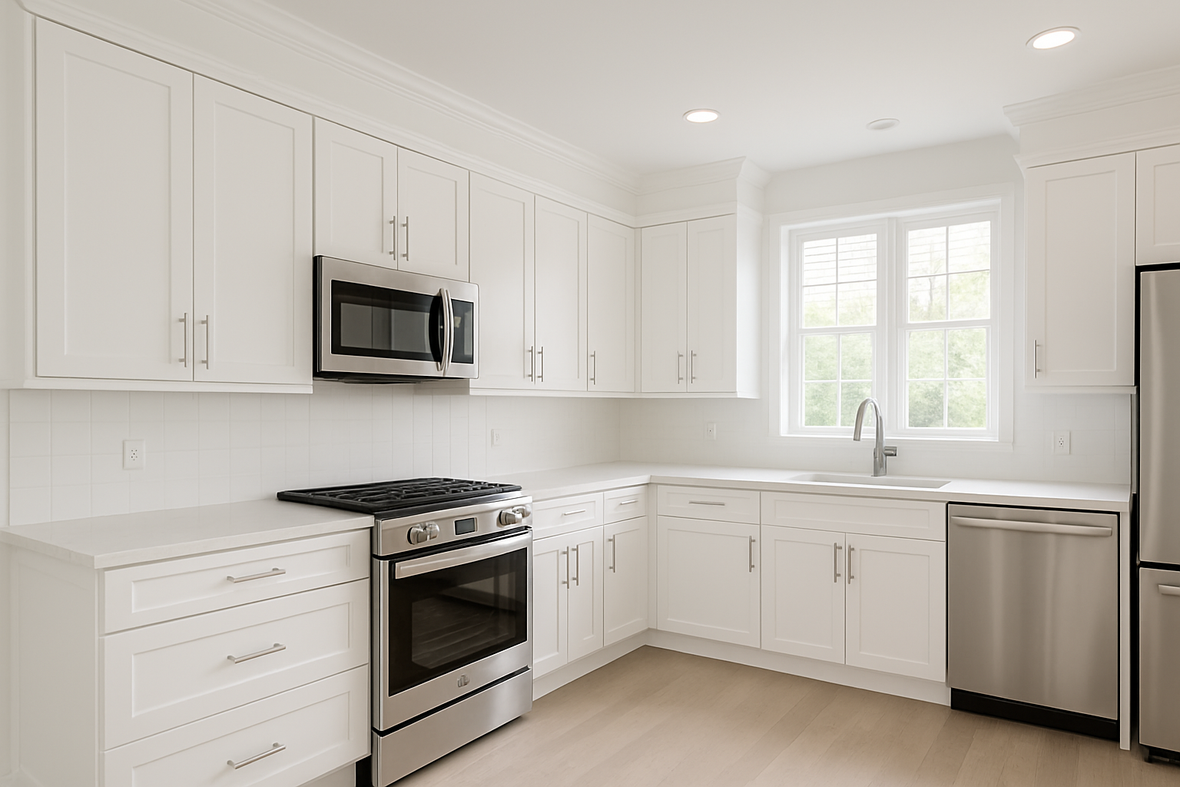 Pure White Kitchen Cabinets | Sherwin-Williams SW 7005 Cabinet Color Spotlight