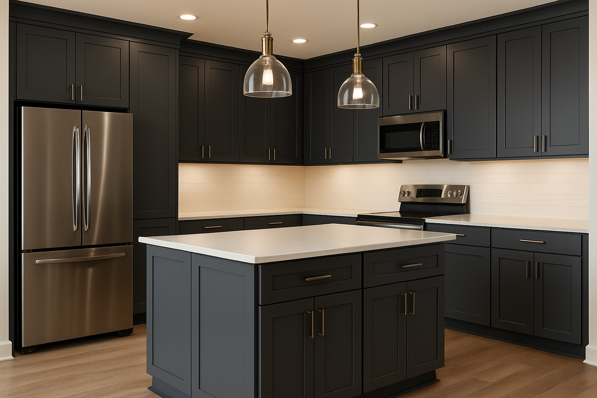 Cyberspace Kitchen Cabinets | Sherwin-Williams SW 7076 Cabinet Color Spotlight