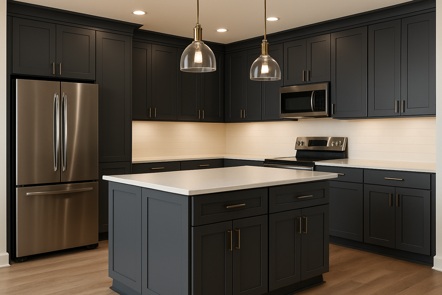 Cyberspace Kitchen Cabinets | Sherwin-Williams SW 7076 Cabinet Color Spotlight