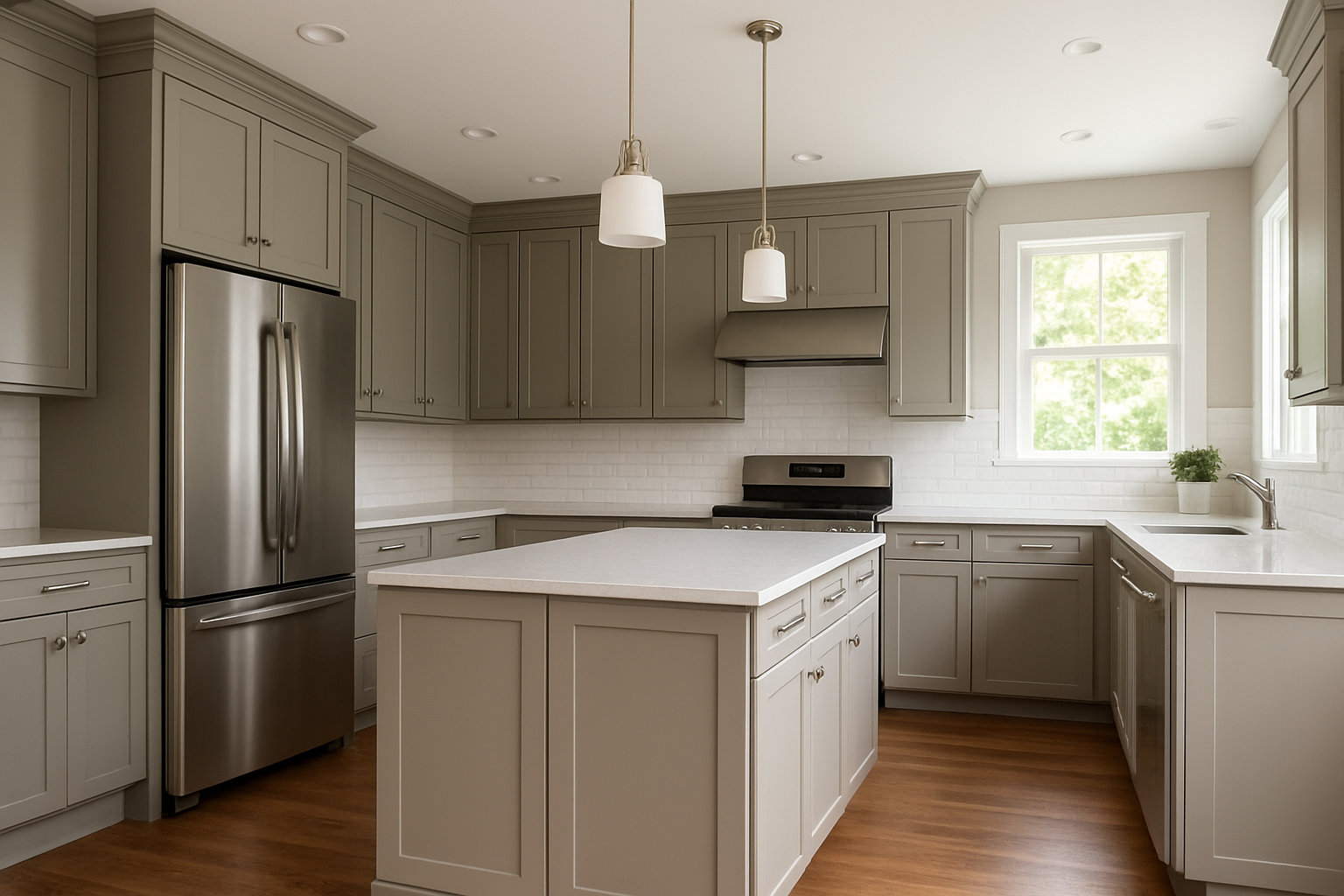 Dorian Gray Kitchen Cabinets | Sherwin-Williams SW 7017 Cabinet Color ...