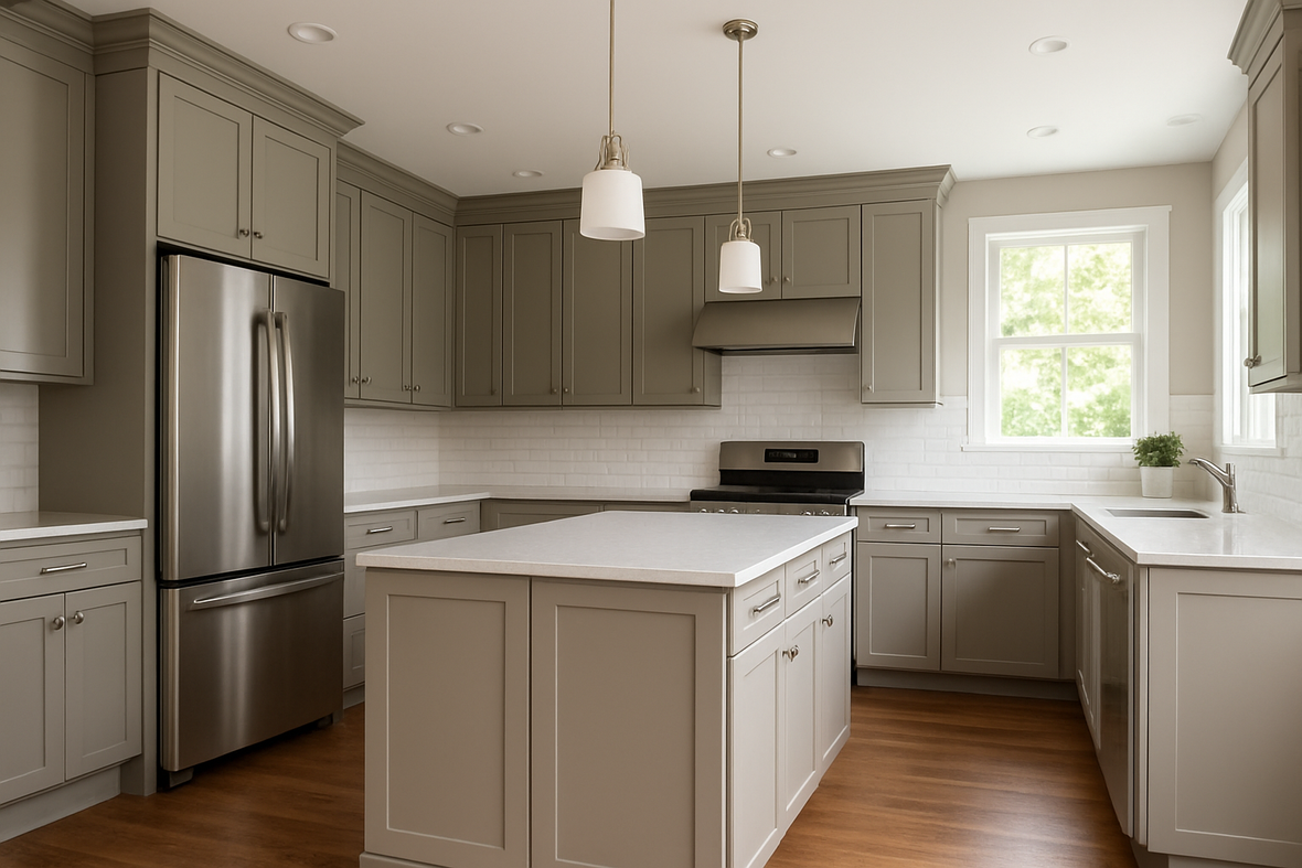 Dorian Gray Kitchen Cabinets | Sherwin-Williams SW 7017 Cabinet Color Spotlight
