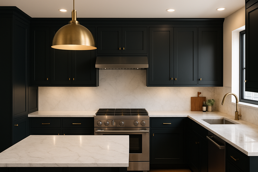 Greenblack Kitchen Cabinets | Sherwin-Williams SW 6994 Cabinet Color Spotlight