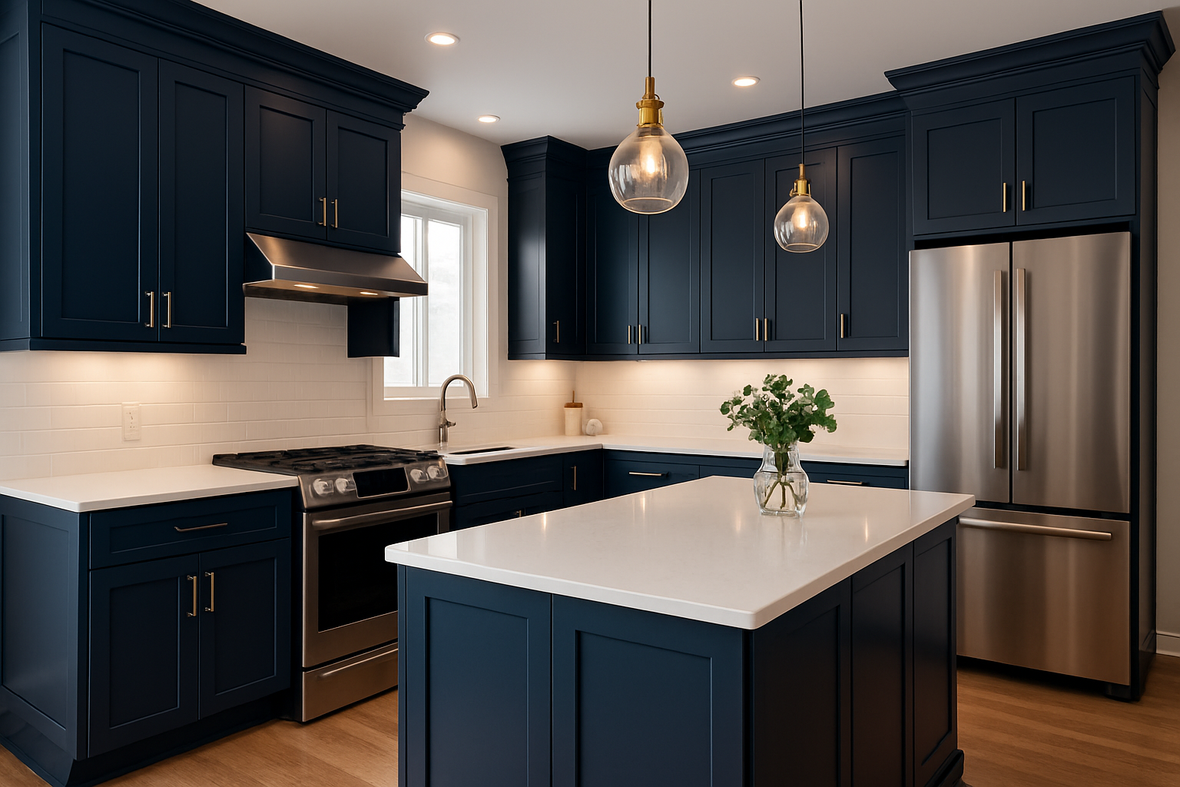 Moscow Midnight Kitchen Cabinets | Sherwin-Williams SW 9142 Cabinet Color Spotlight