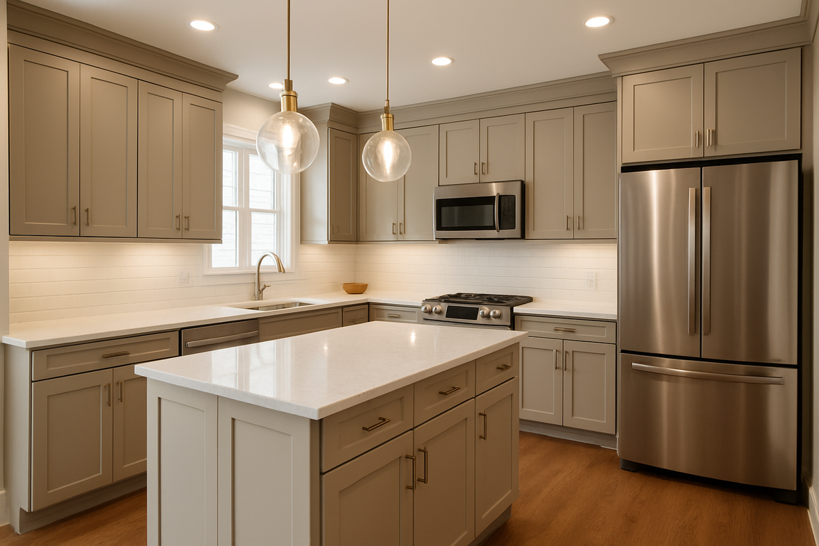 Worldly Gray Kitchen Cabinets | Sherwin-Williams SW 7043 Cabinet Color Spotlight