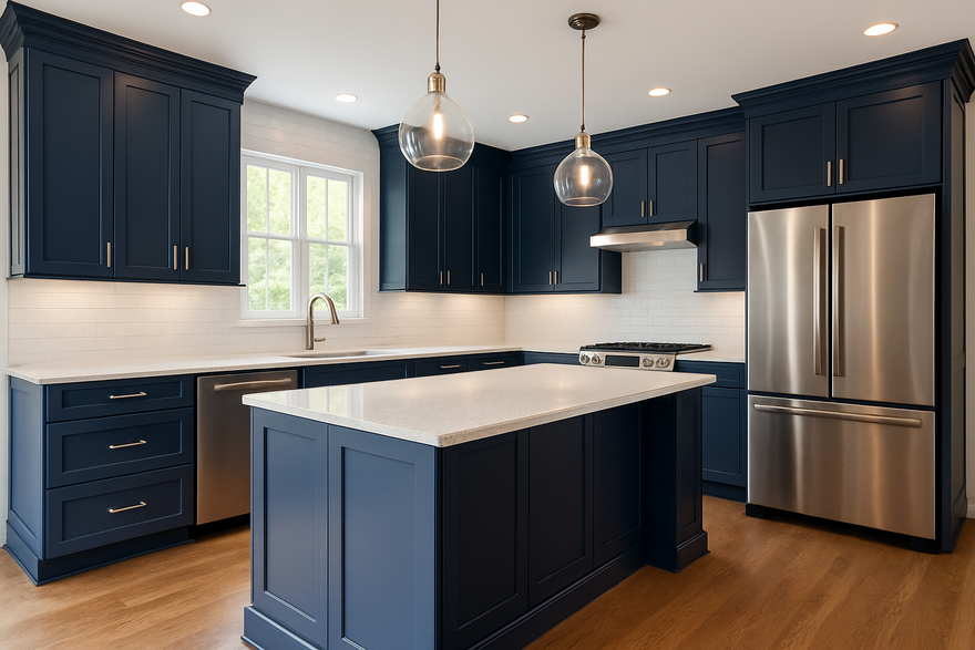 In the Navy Kitchen Cabinets | Sherwin-Williams SW 9178 Cabinet Color Spotlight