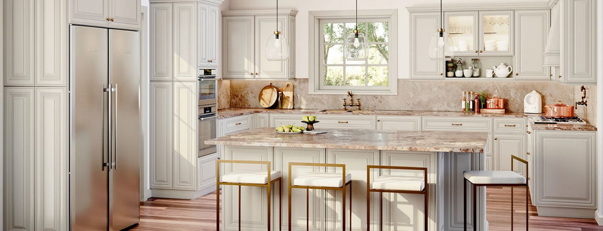 Jarlin Perla Painted Raised Panel Cabinets – Elegant White & Timeless ...