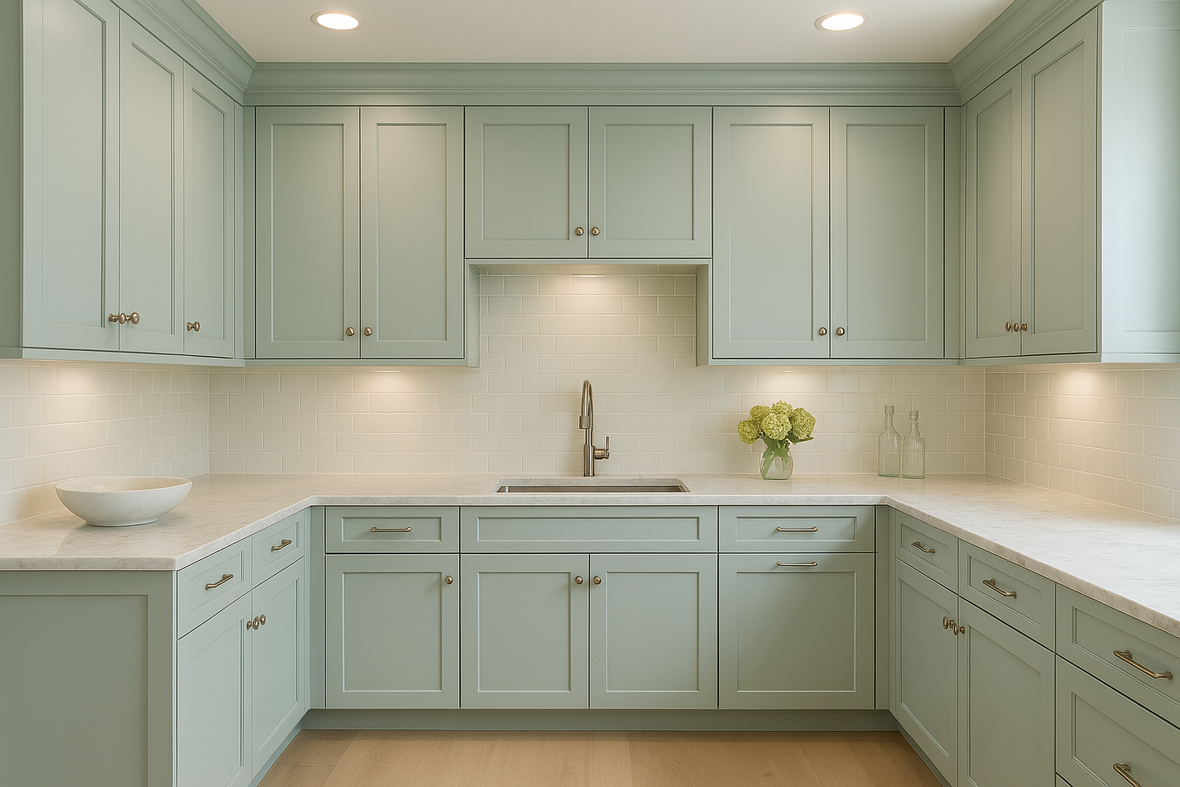 Assembled Concord in Sherwin-Williams® Sea Salt (SW 6204)