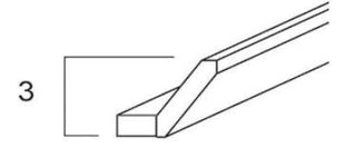 ACM8-S - Contour Slim Shaker in Sherwin-Williams® Custom Color Stain - ANGLE CROWN MOLDING 3 1/4" X 96"