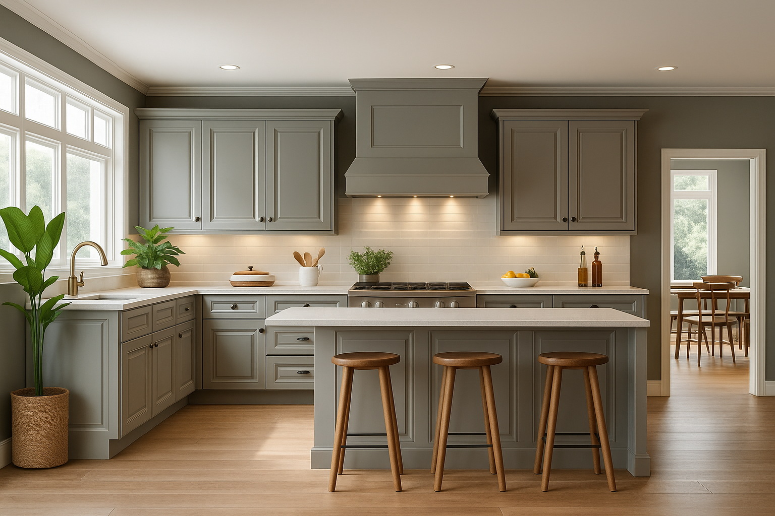 Sherwin Williams Dorian Gray Kitchen Cabinets – Avalon Raised Panel