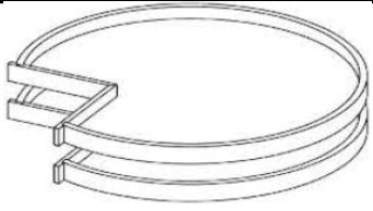 BLSTRAY - Assembled Newport Raised Panel - Accessory - BASE WOODEN LAZY SUSAN TRAY (2) - 27 5/16" X 27 5/16" X 6"