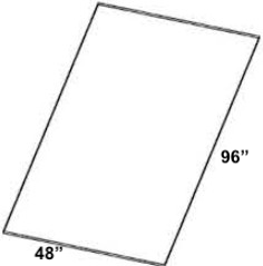 BP4896 - Assembled Avalon Raised Panel - Panel - Back Panel - 1/4" thick panel x 36" tall x 96" long