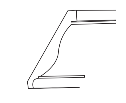 CM8 - Assembled Concord Tricorn Black - Crown Molding