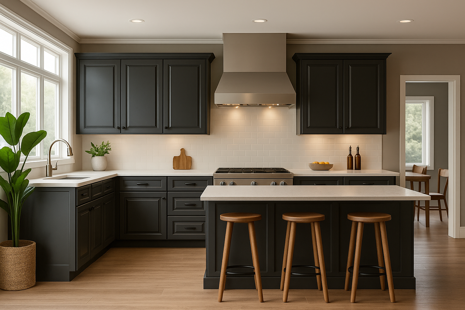 Avalon Raised Panel in Sherwin-Williams® Iron Ore (SW 7069)