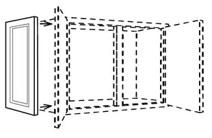 D2130 - RTA Concord Weston White Shaker - Door - DUMMY DOOR 21" X 30" - 21" X 30" X 3/4"