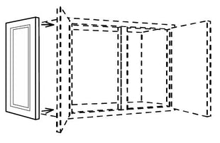 D1530 - Assembled Perla Raised Panel - Door - DUMMY DOOR 15" X 30" - 15" X 30" X 3/4"