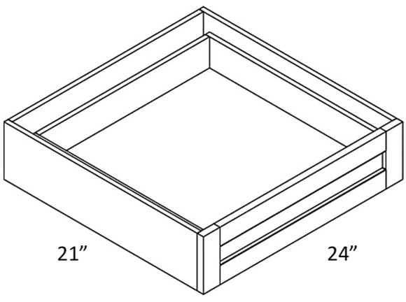 FD24 - Assembled Concord Weston White Shaker - Vanity Knee Drawer - KNEE DRAWER 24" X 21" - 24" X 7 1/2" X 21"