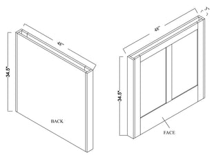 IDEP48 - Assembled Concord Naval Blue - 48" Decorative Island End Panel