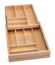 UD15 - RTA Aria Blue Shaker - Accessory - TIERED DOUBLE CUTLERY DRAWER FOR 15" - 11 1/4" x 21" x 4"