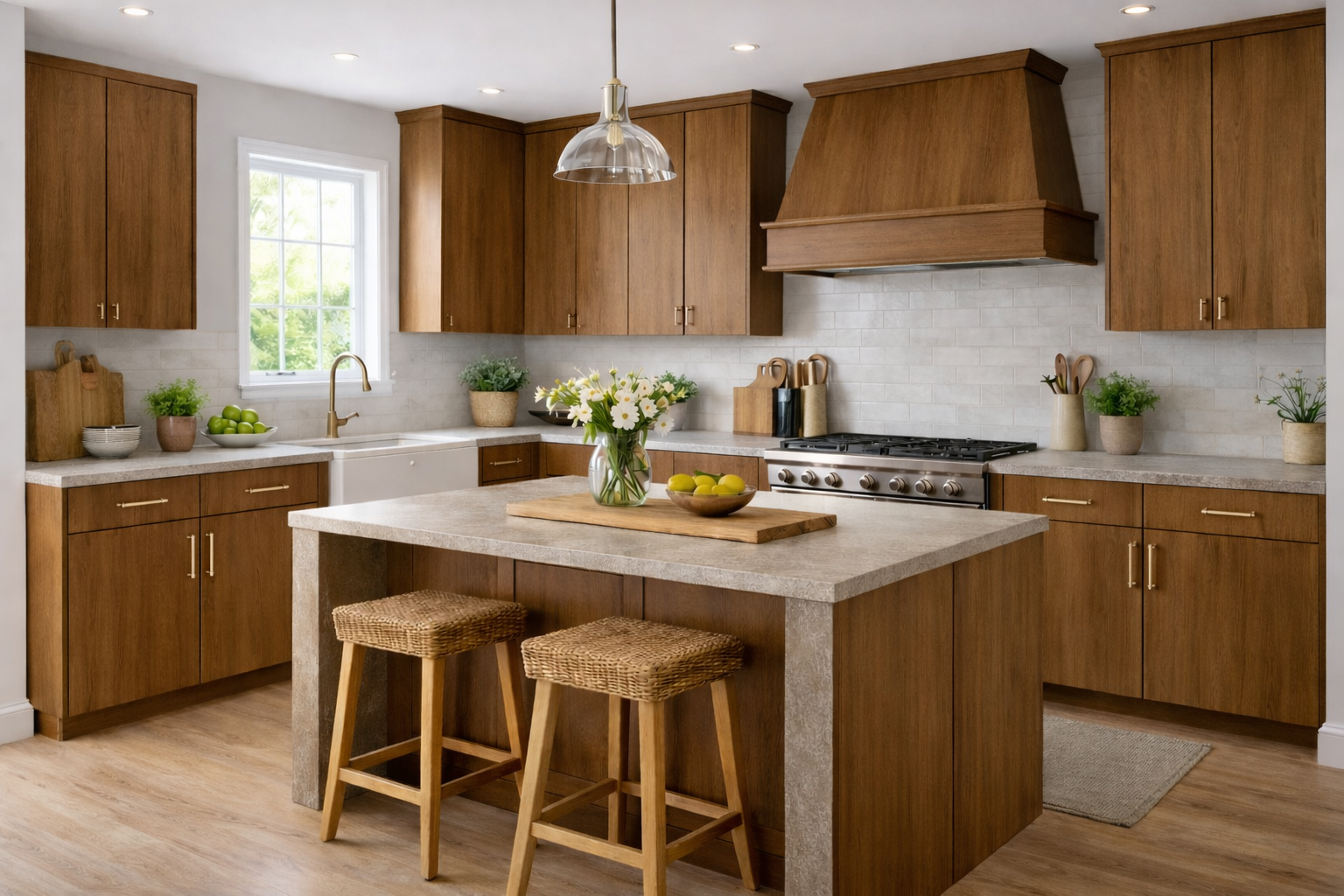 Sherwin-Williams Minwax Early American Match  kitchen cabinets