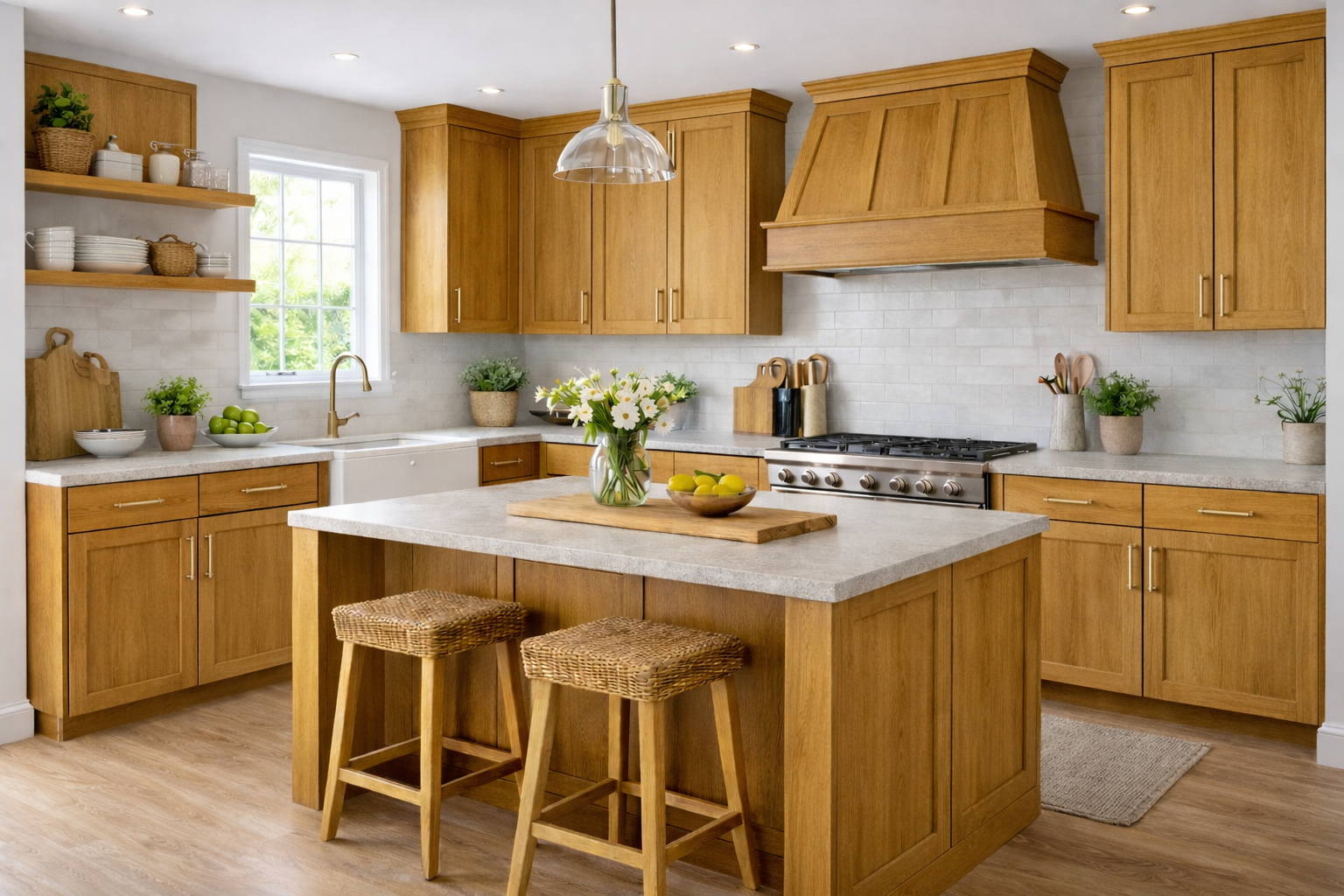 Sherwin-Williams Minwax Golden Oak Match  kitchen cabinets
