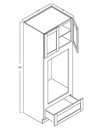 OC3390-C - Assembled Concord Naval Blue - 90" Combination Oven Cabinet
