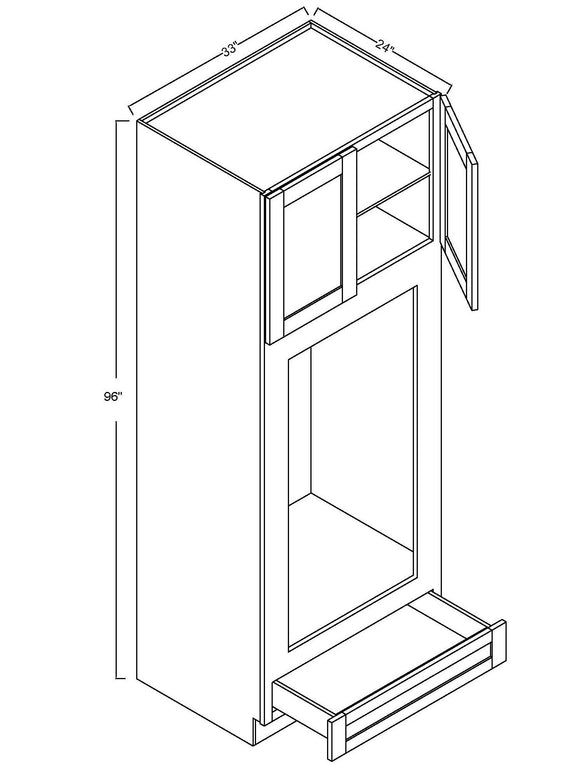OC3396-D - Assembled Concord Clary Sage - 96" Double Oven Cabinet