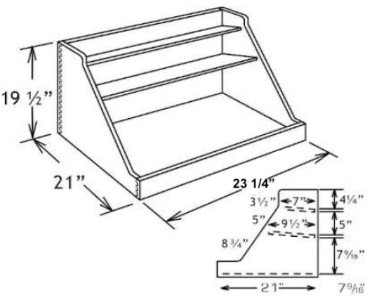 POK27 - RTA Toffee Shaker - Accessory - POT & PAN ROLL OUT KIT FOR B27 - 23 1/4" X 19" X 21"