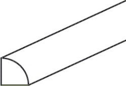 QRM8 - RTA Weston White Shaker - Quarter Round Molding - 3/4" thick 3/4" wide 96" long