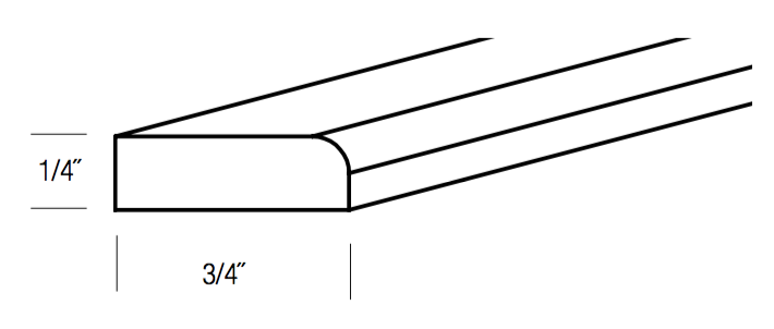 SM8 - RTA Avalon Raised Panel - Scribe Molding - 1/4