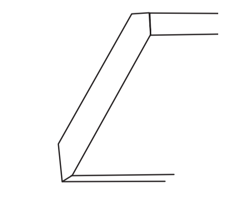 CMA8 - Assembled Concord Creamy White - Angled Crown Molding