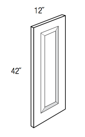 D1242 - RTA Sage Green Shaker - Wall Decorative End Panel - 3/4" thick by 42" tall by 12" wide