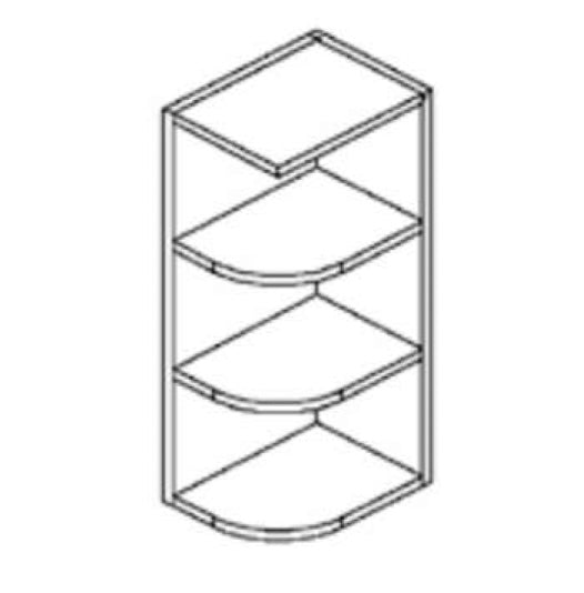WES0936 - RTA Cream White Shaker - Wall Cabinet - WALL END SHELF 09" X 36" - 9" x 36" X 12"
