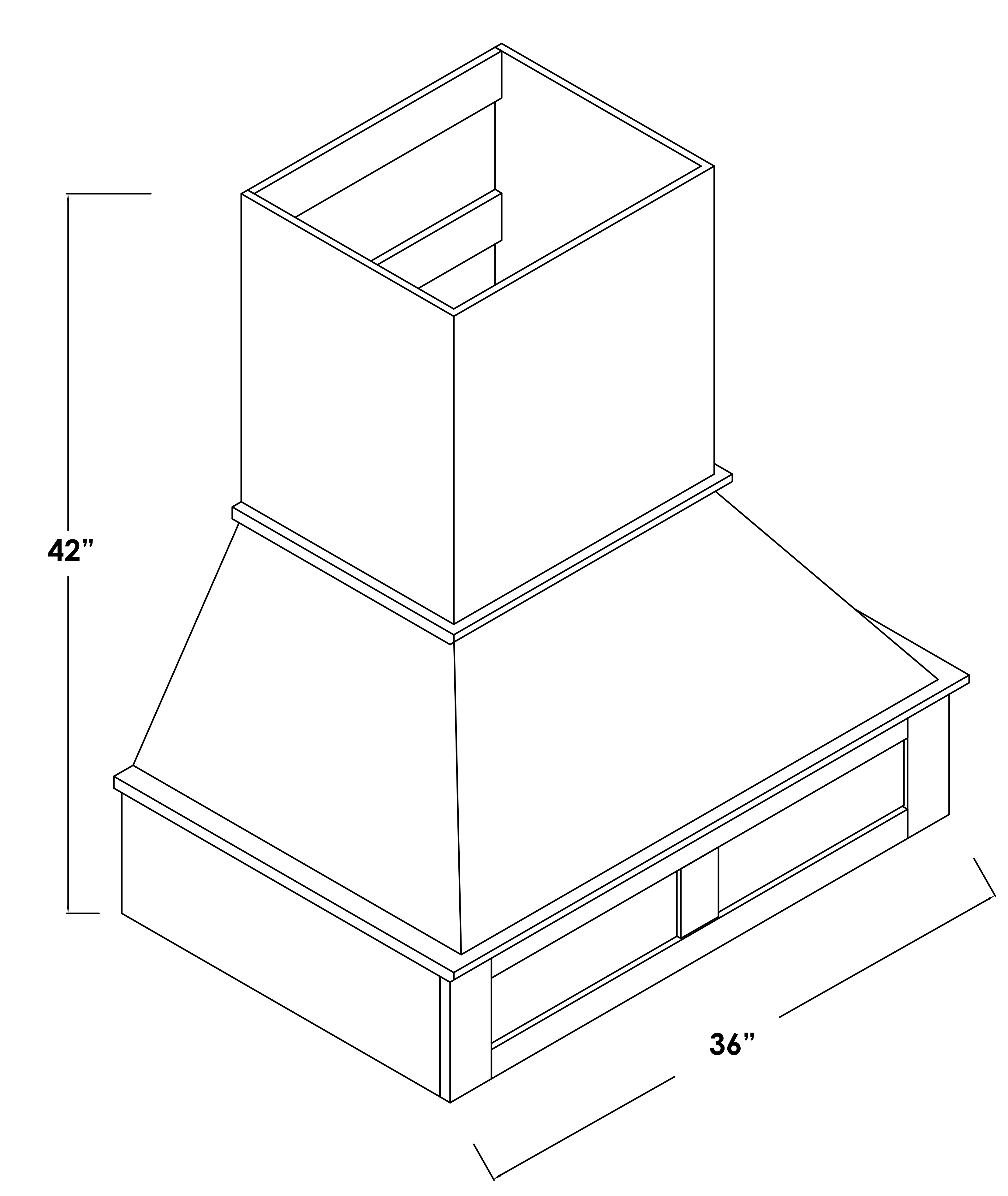 36" Range Hood - Assembled Concord Clary Sage - Range Hood