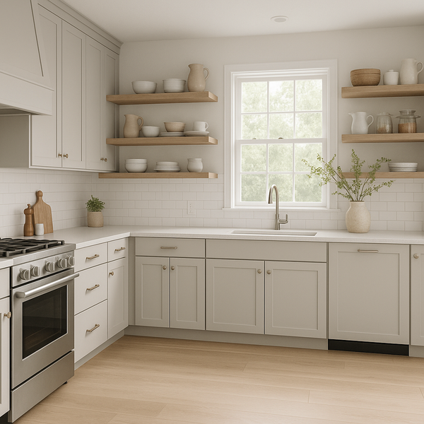 Shop Drift of Mist (SW 9166) Kitchen Cabinets