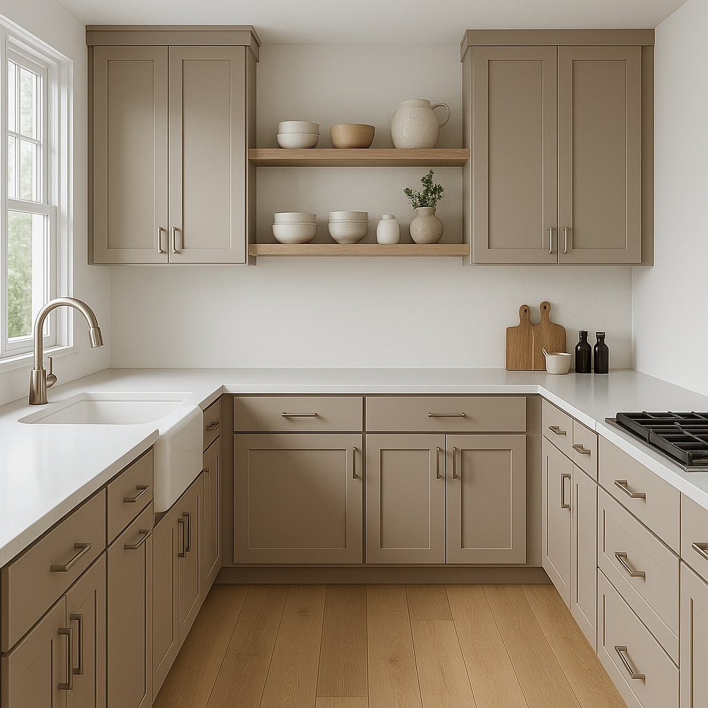 Sherwin-Williams Cocoa Whip SW9084 kitchen cabinets