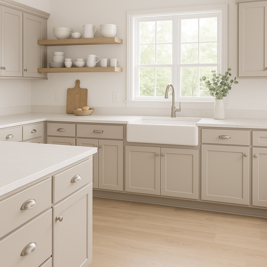 Sherwin-Williams Pediment SW7634 kitchen cabinets