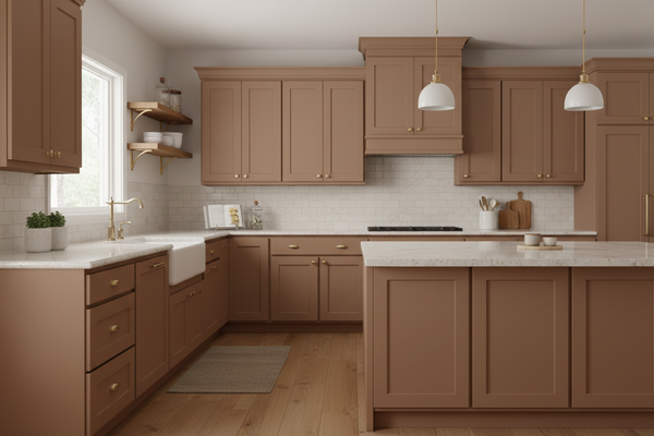 Shop Bittersweet Stem (SW7536) Kitchen Cabinets